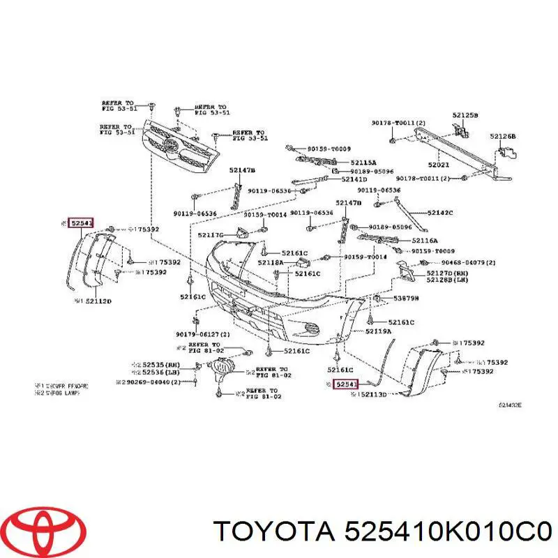 Защита передняя "кенгурятник" 525410K010C0 Toyota