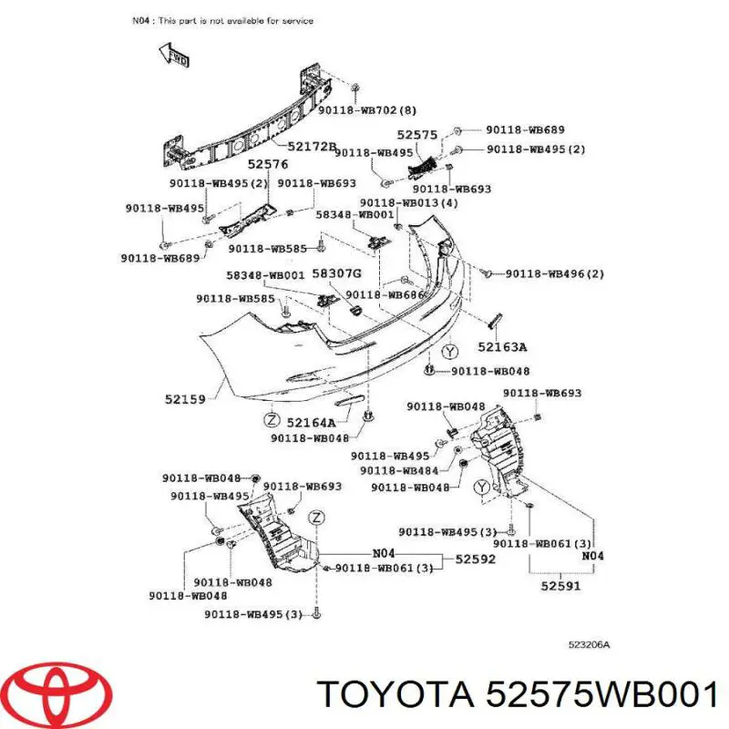 52575WB001 Toyota 