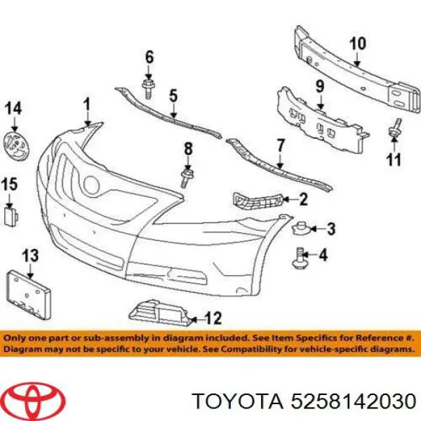 5258142030 Toyota защитная наклейка (протектор заднего бампера)
