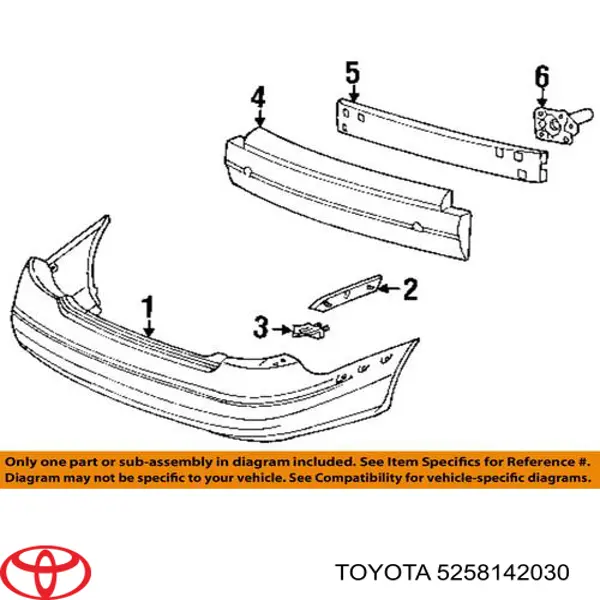 Купить 5258142030 Toyota Защитная наклейка (протектор) заднего бампера