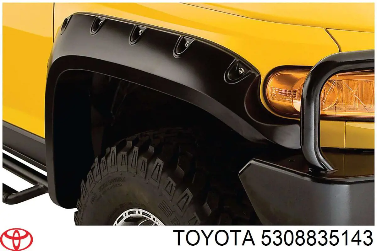 5308835142 Toyota expansor (placa sobreposta de arco do pára-lama dianteiro esquerdo)