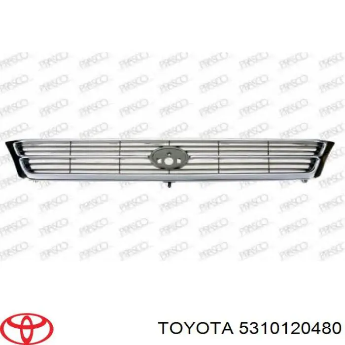 5310120480 Toyota grelha do radiador