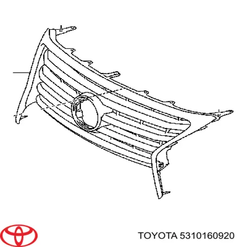 5310160920 Toyota решетка радиатора