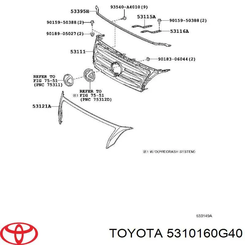  5310160G40 Toyota