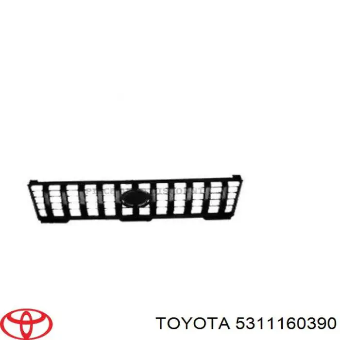 5311160390 Toyota grelha do radiador