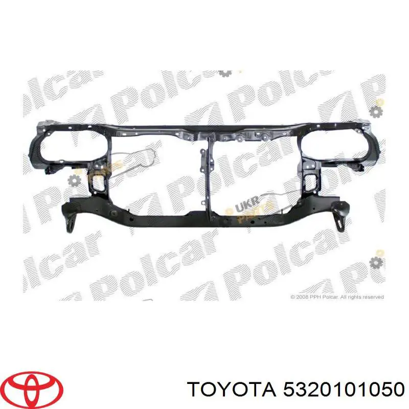5320101050 Toyota суппорт радиатора в сборе (монтажная панель крепления фар)