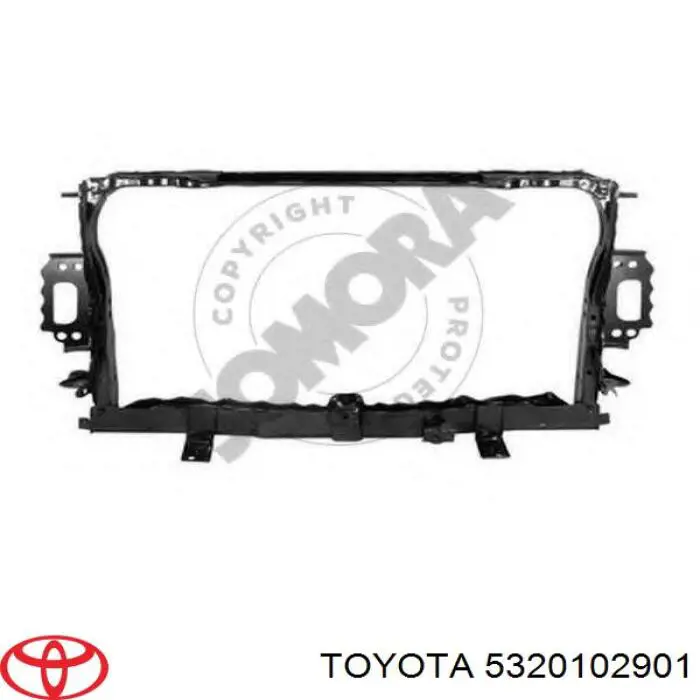 5320102901 Toyota suporte do radiador montado (painel de montagem de fixação das luzes)