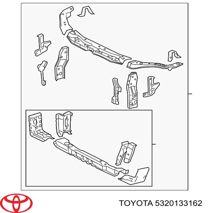 Рамка радиатора 5320133162 Toyota