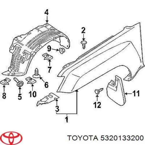 Купить 5320133200 Toyota Установочная панель передняя