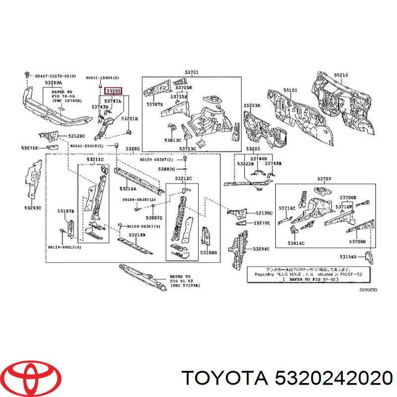Кронштейн радиатора верхний правый на Toyota RAV4 III 