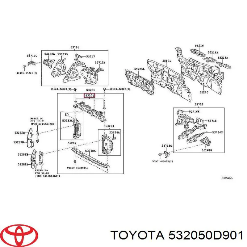  Toyota 532050D901 цена, от 36.68 USD