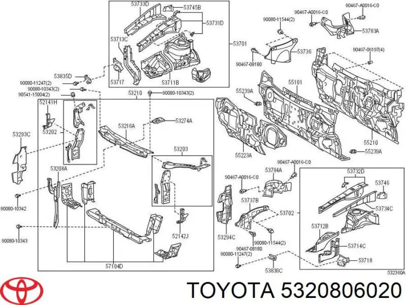 5320806020 Toyota