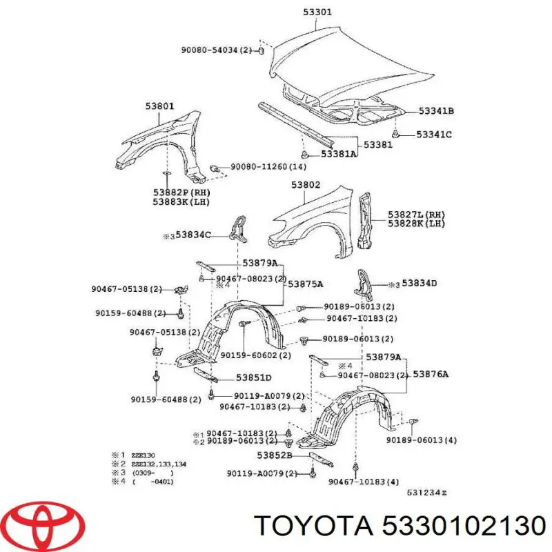 Капот на Toyota Matrix (Тойота Матрикс)