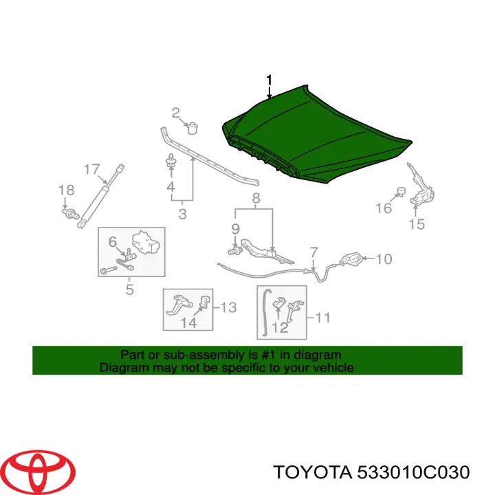 Капот на Toyota Sequoia (Тойота Секвоя)