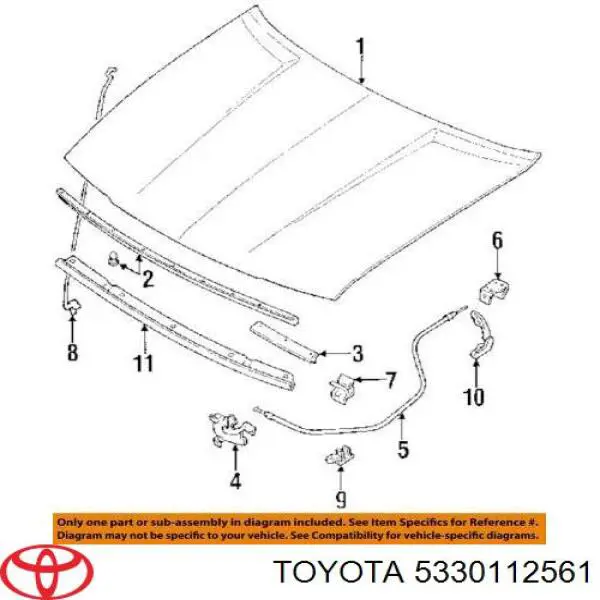 Капот 5330112561 Toyota