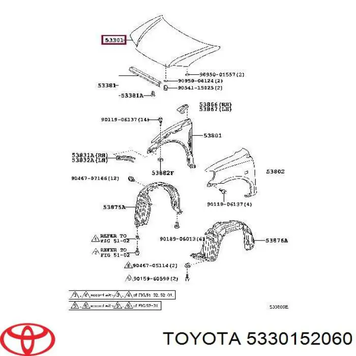 Капот на Toyota Echo (Тойота Эхо)