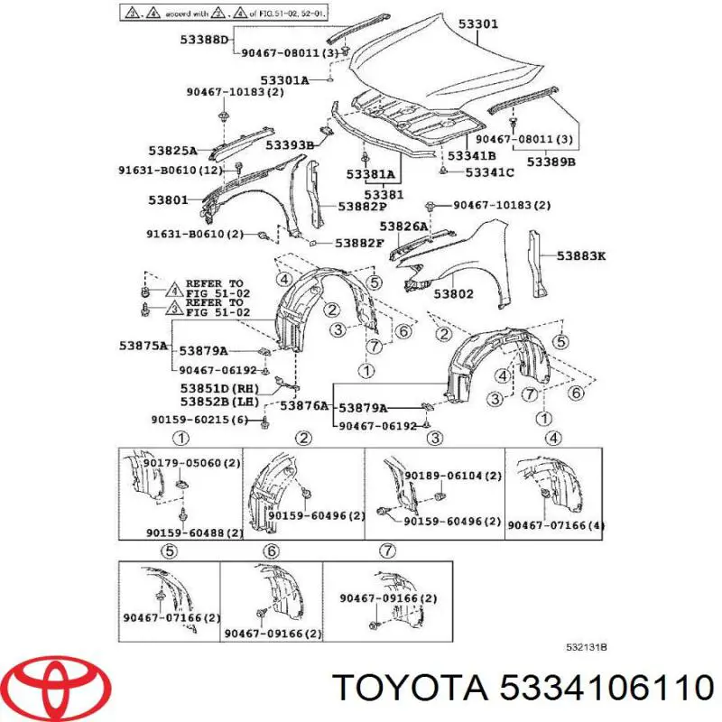 5334106110 Toyota 