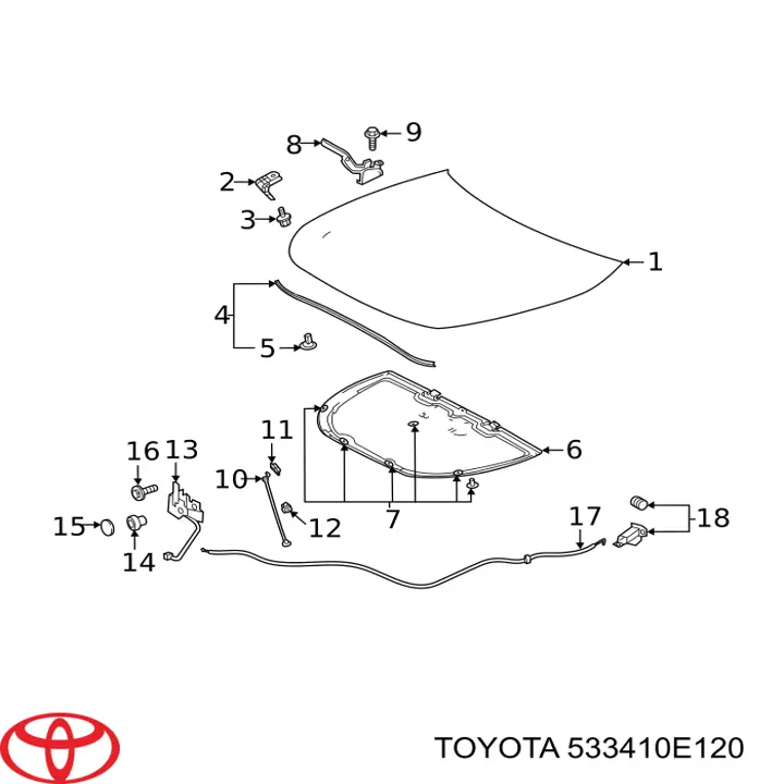  533410E120 Toyota