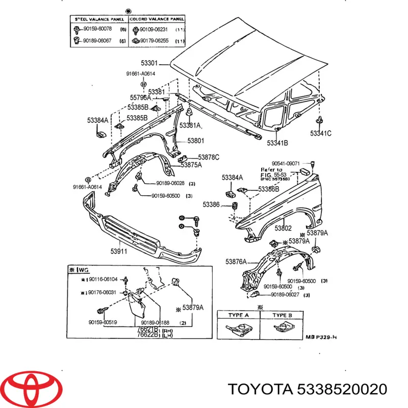  5338520020 Toyota