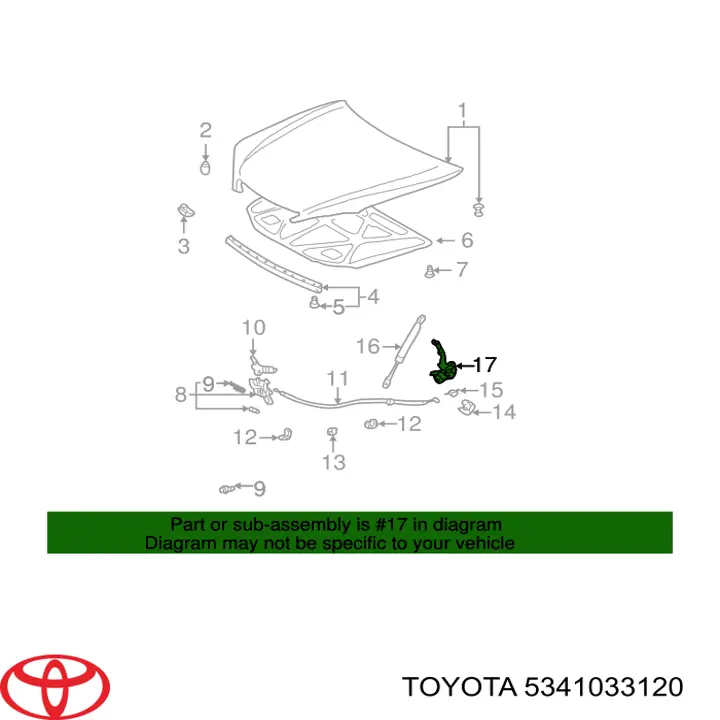 Петля капота правая на Toyota Camry V30