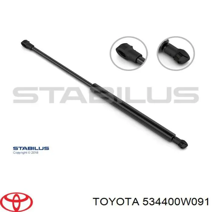 534400W091 Toyota amortecedor da capota direito