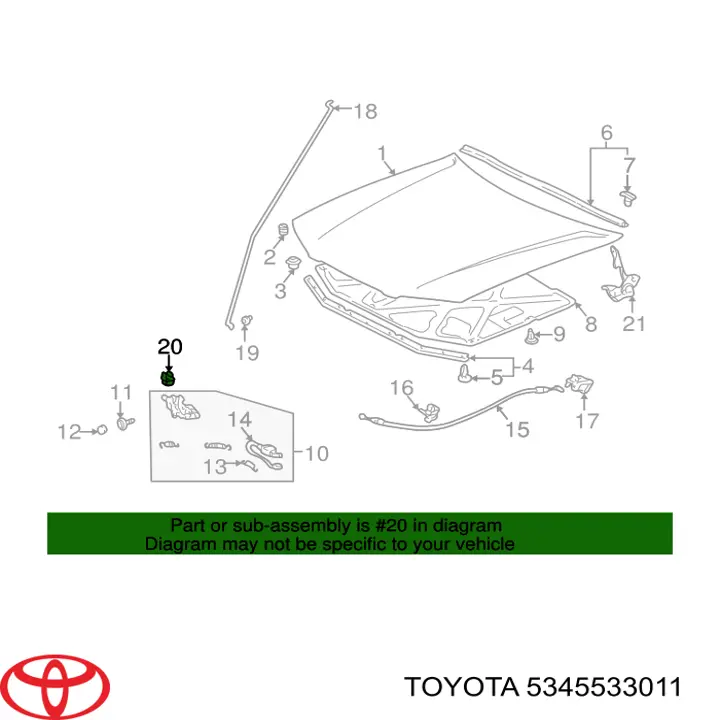 5345533011 Toyota 
