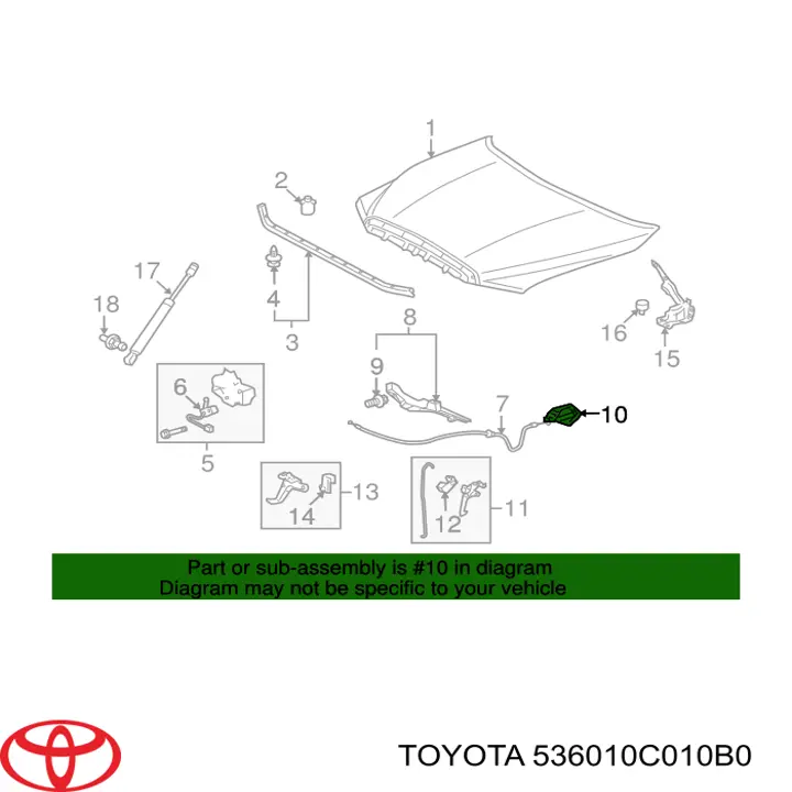  536010C010B0 Toyota