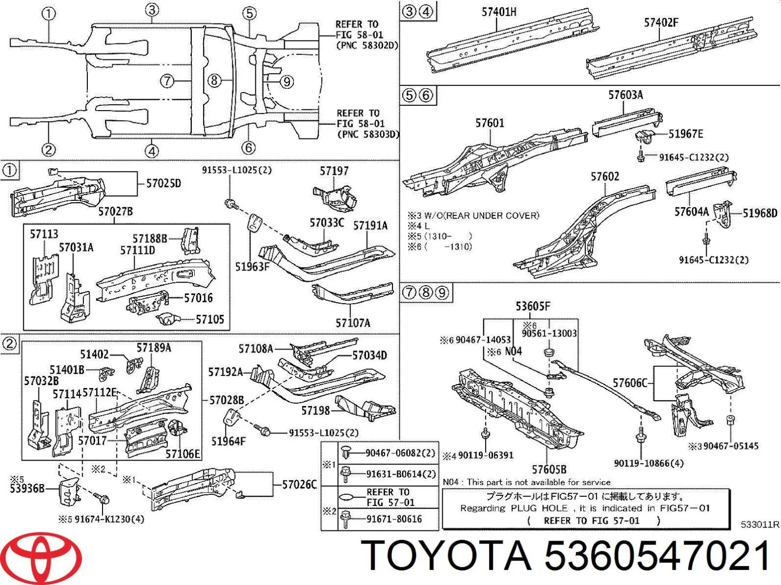  5360547021 Toyota