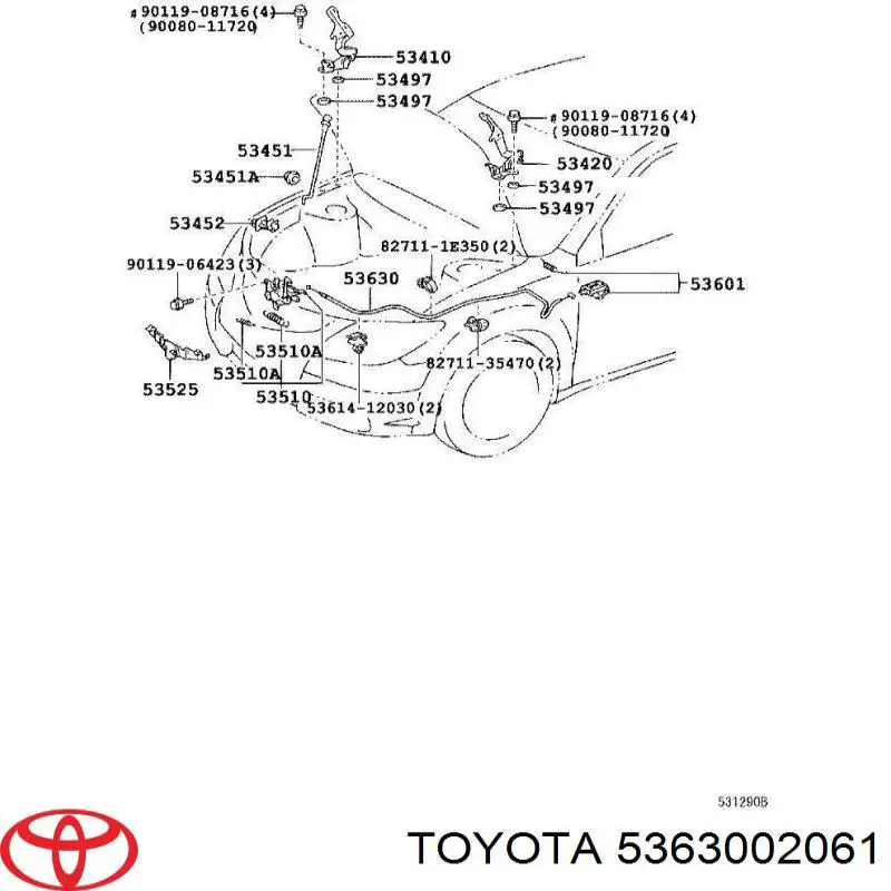 5363002061 Toyota 