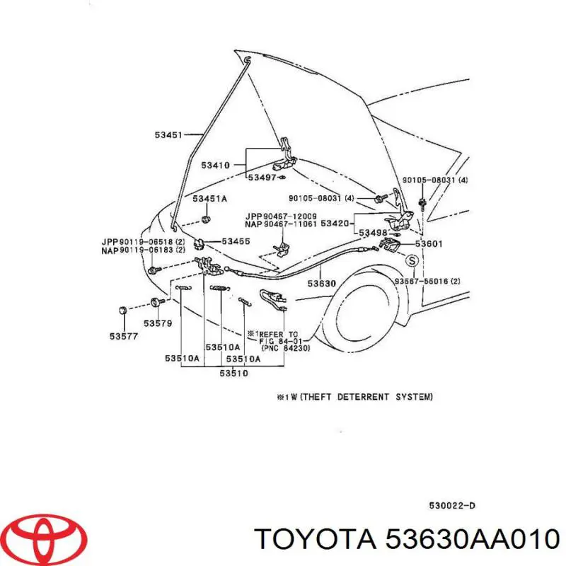  53630AA010 Toyota