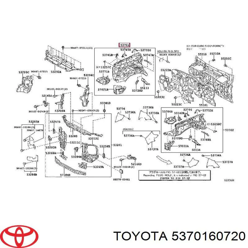 Арка крыла переднего правого на Toyota Land Cruiser PRADO 