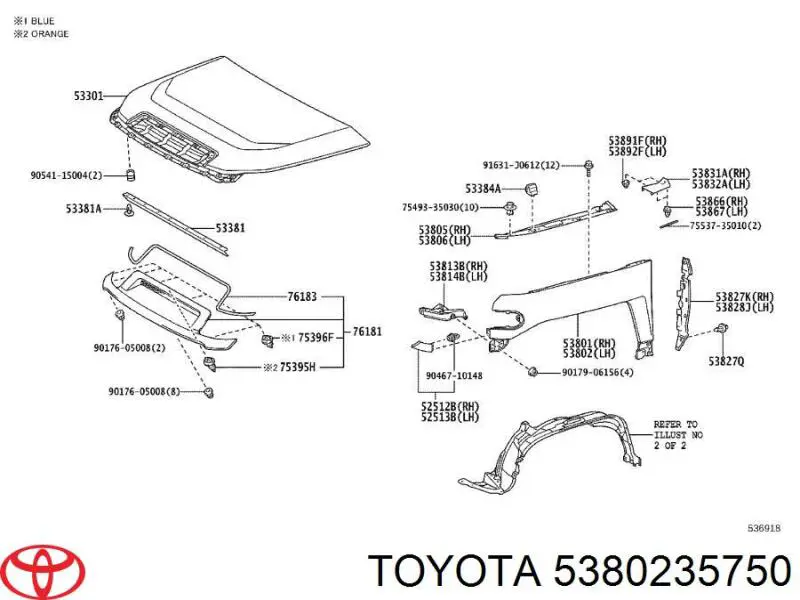 Крыло переднее левое Toyota Fj Cruiser внедорожник (GSJ1) (2006 - 2018) цена, от 63.00 USD