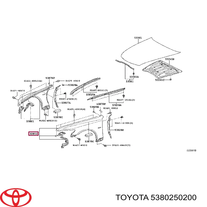  5380250200 Toyota