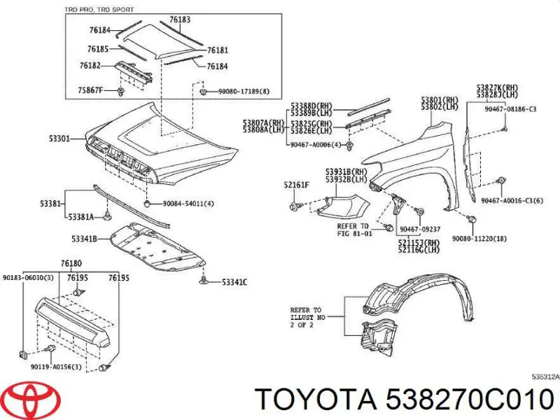  538270C010 Toyota