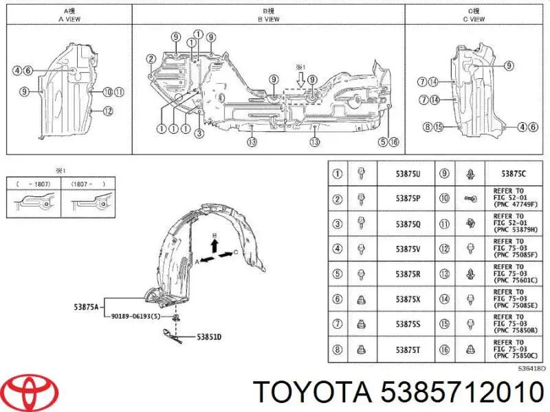 5385712010 Toyota 