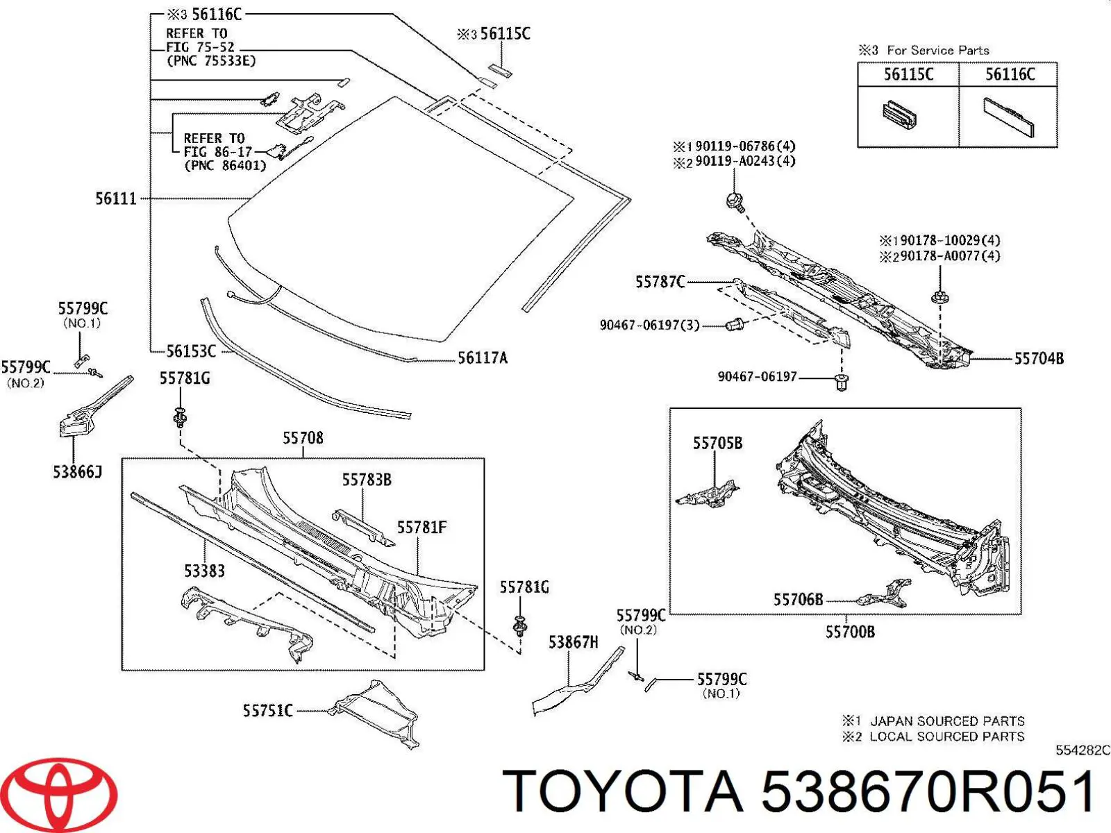 538670R051 Toyota 