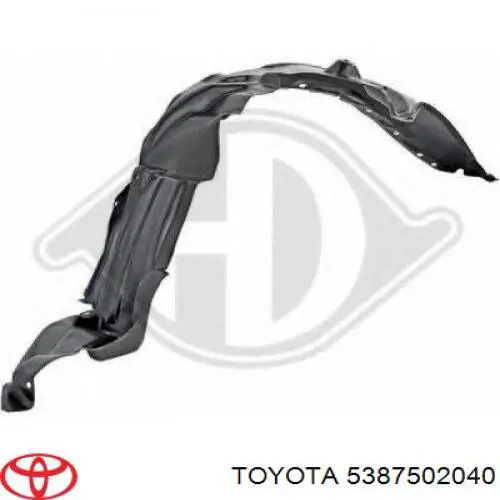 5387502040 Toyota guarda-barras direito do pára-lama dianteiro