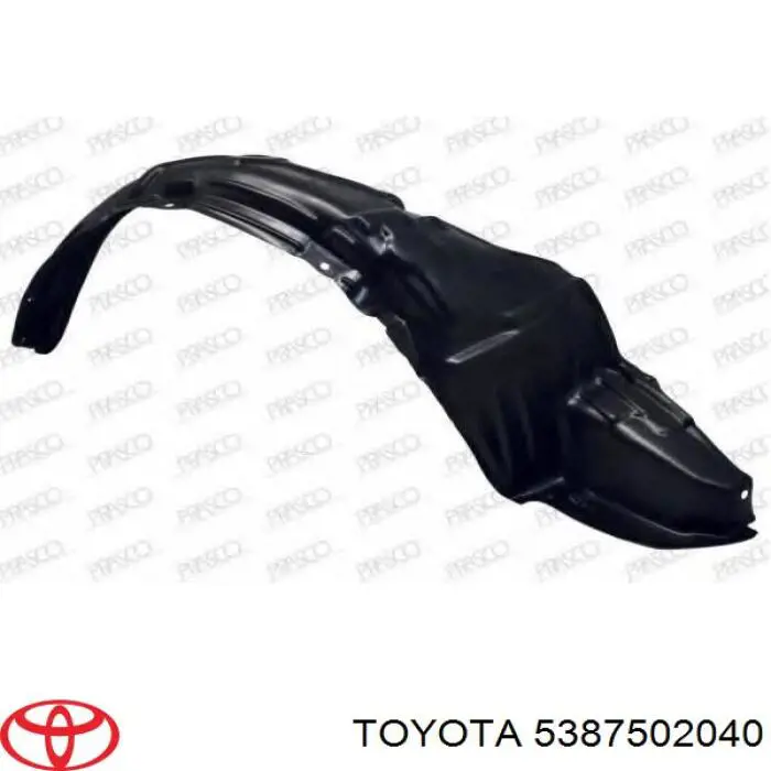 Правый подкрылок переднего крыла Toyota 5387502040 цена, от 10.21 USD