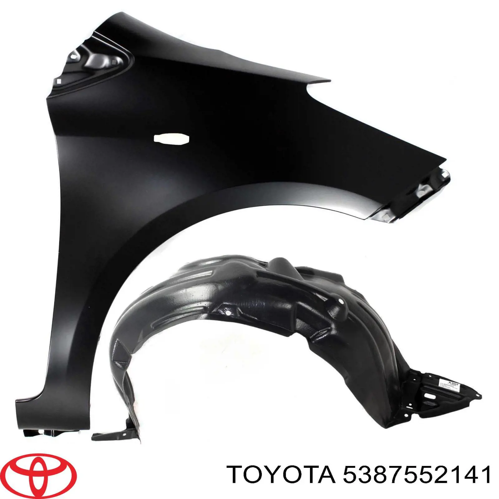 Guarda-barras direito do pára-lama dianteiro para Toyota Yaris (SP90)