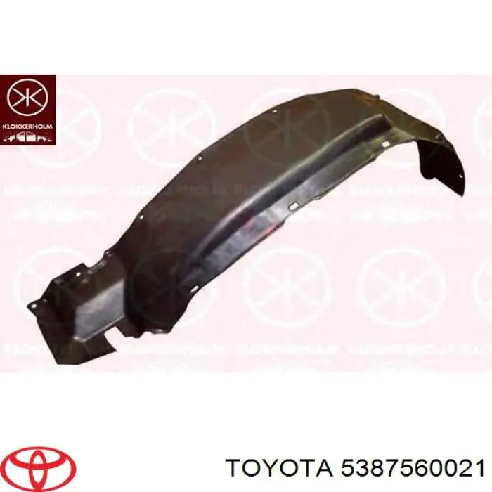 5387560021 Toyota guarda-barras direito do pára-lama dianteiro