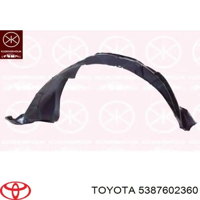 5387602360 Toyota guarda-barras esquerdo do pára-lama dianteiro