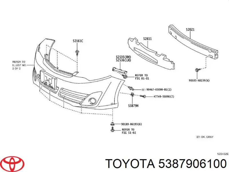  Toyota 5387906100 цена, от 0.81 USD