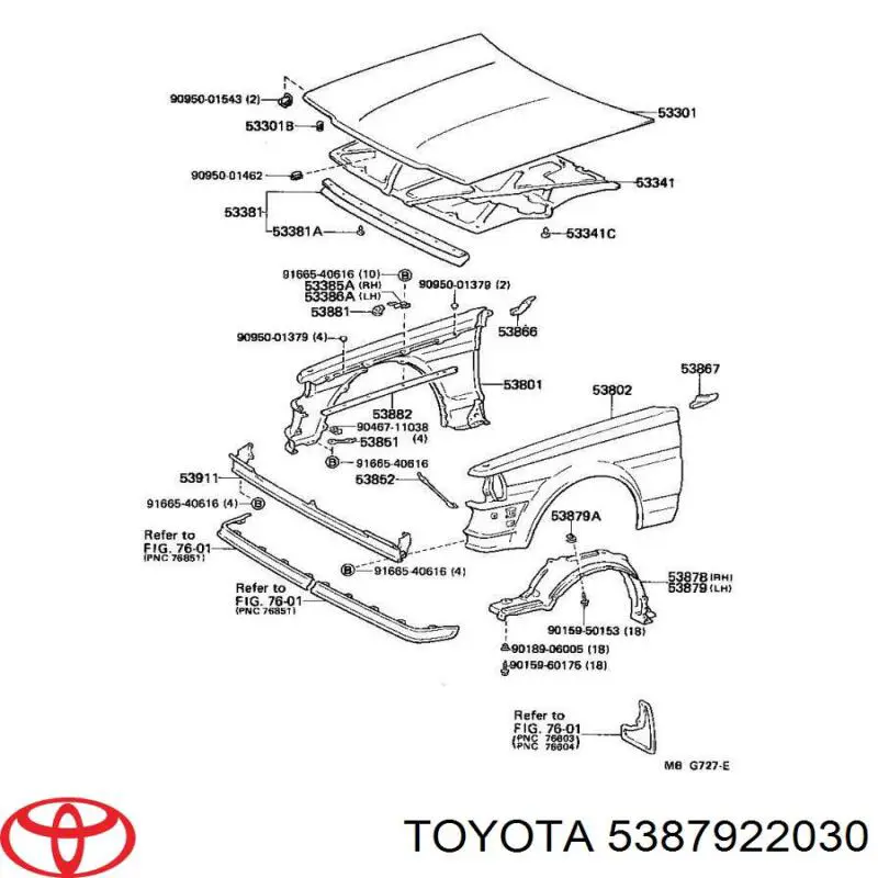  5387922030 Toyota