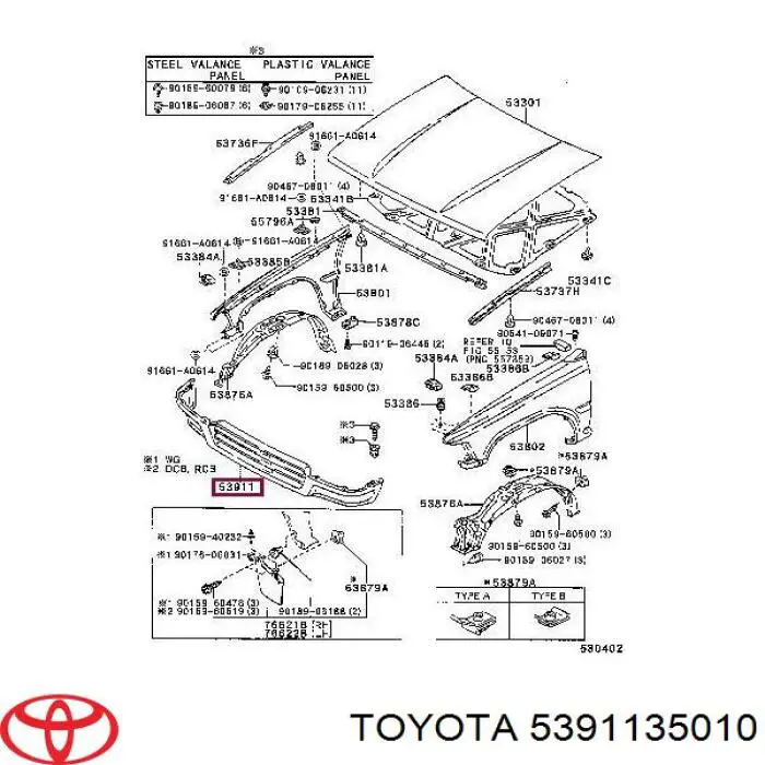 5391135010 Toyota Бампер передний в сборе