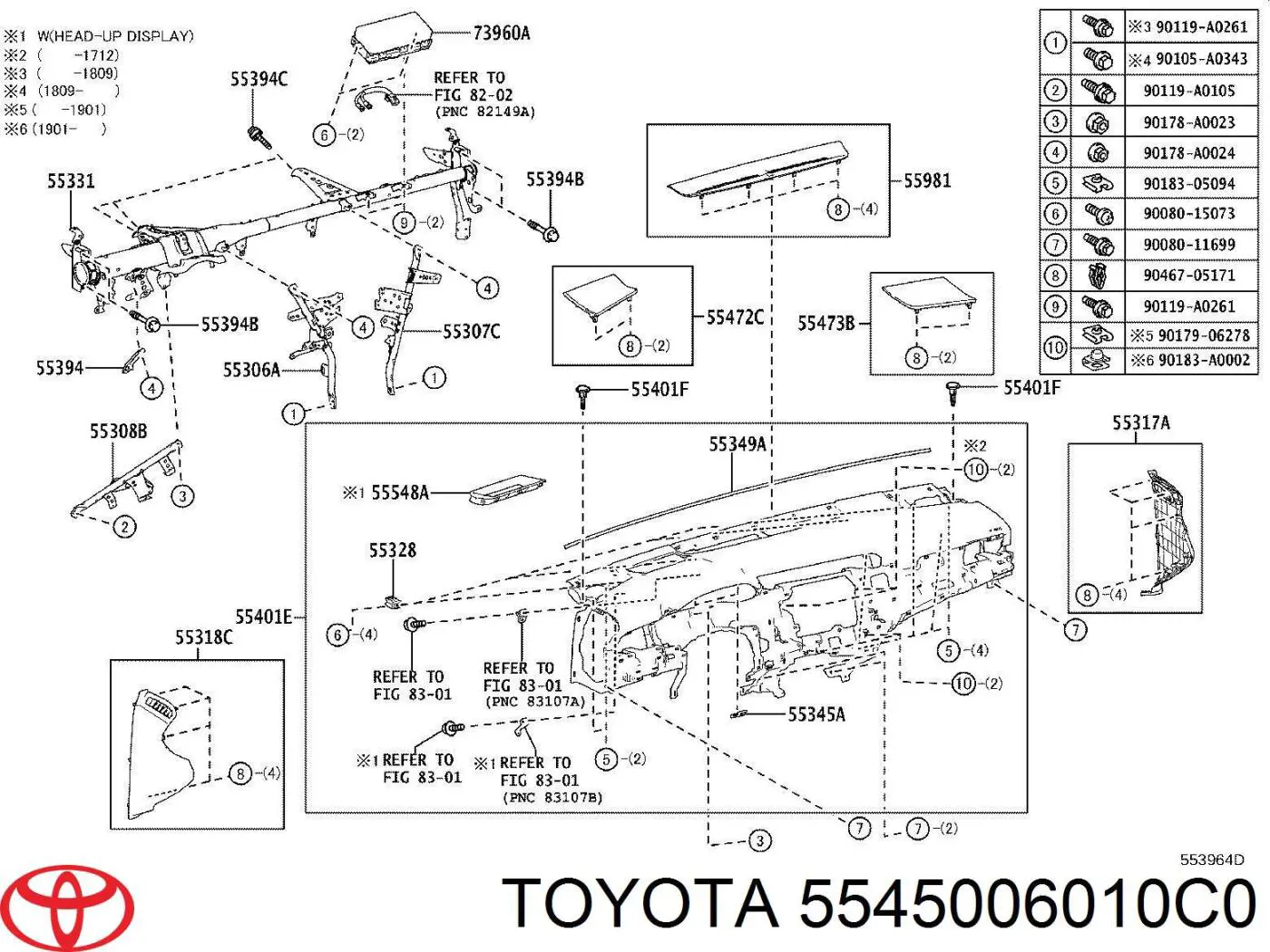  Toyota 5545006010C0 цена, от 55.74 USD
