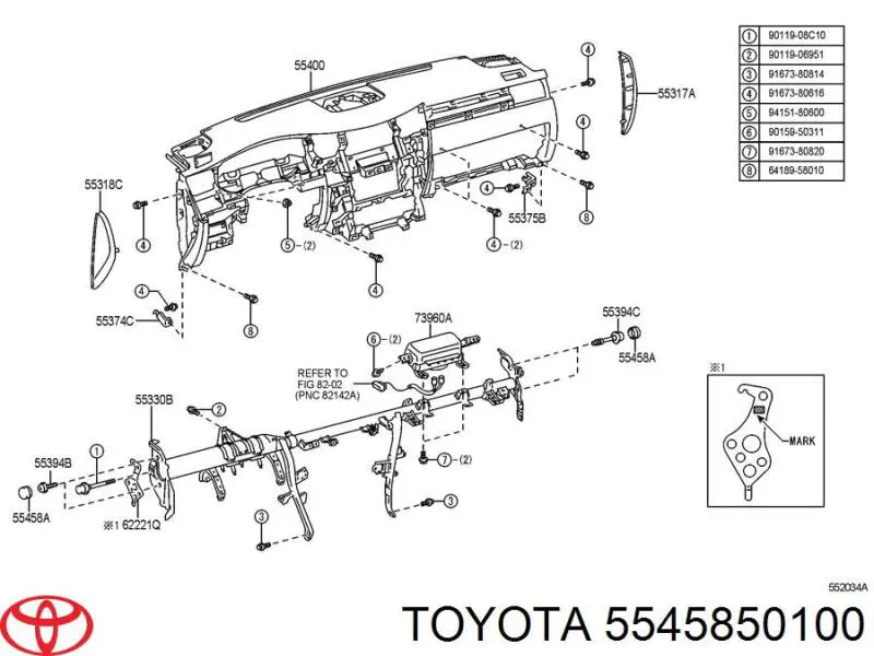  5545850100 Toyota