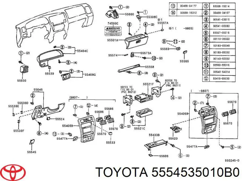  5554535010B0 Toyota