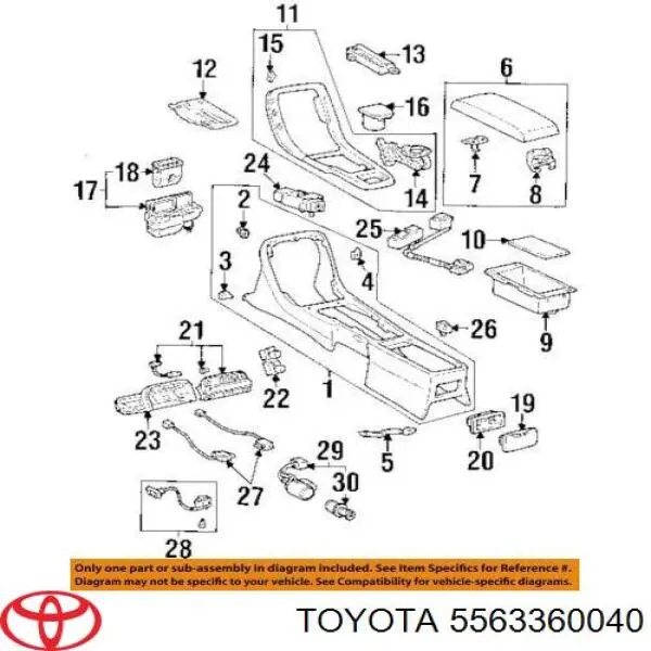 Кронштейн подстаканника Toyota 5563360040 цена, от 15.97 USD