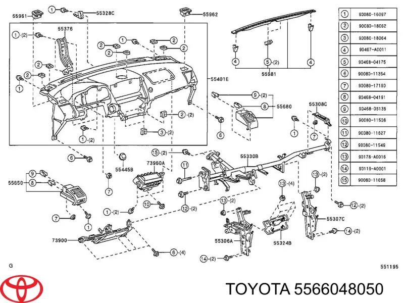 5566048050 Toyota 