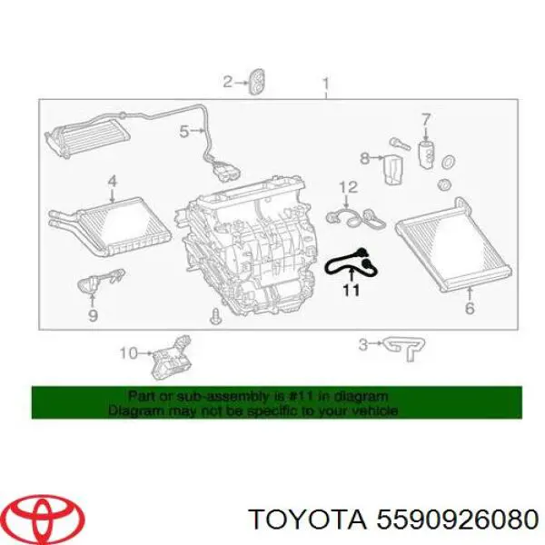 Трос управления отопителем (печкой), температуры Toyota 5590926080